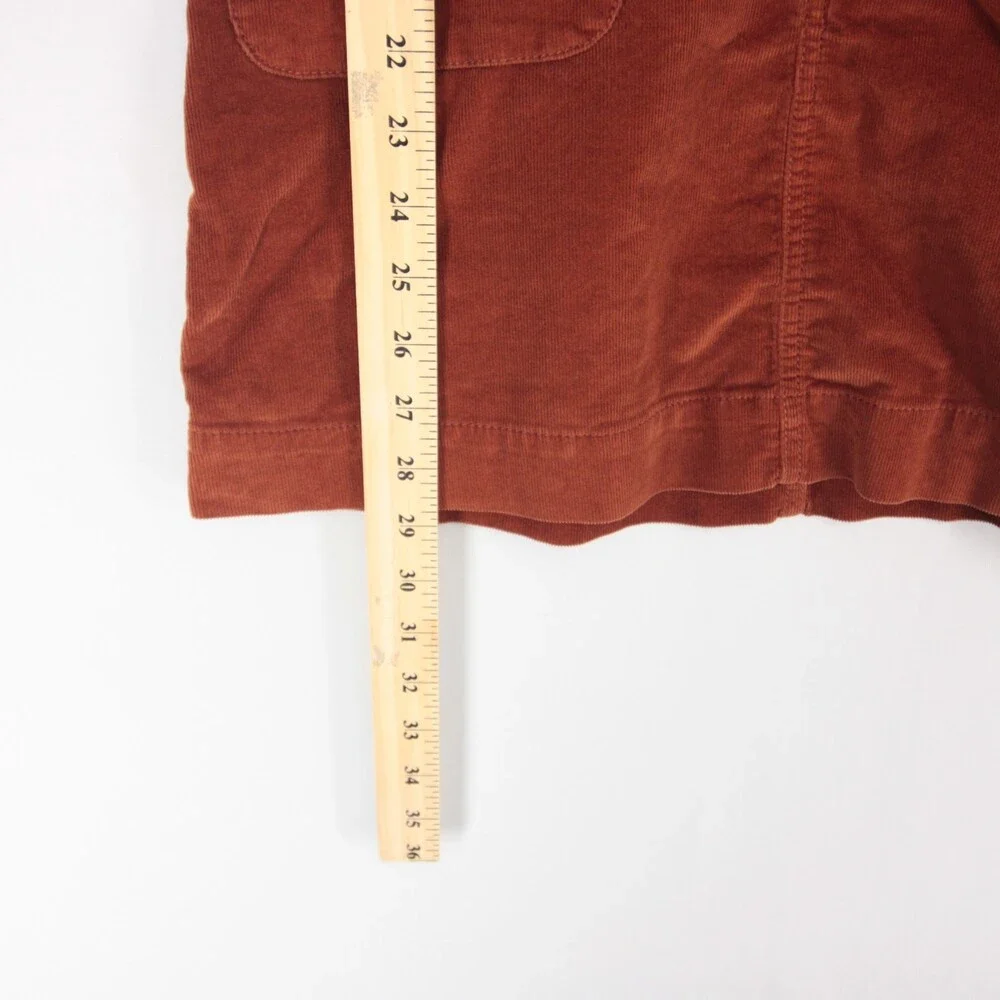 Free People Old School Love Pinafore Dress Womens 2 Rust Corduroy Button Front